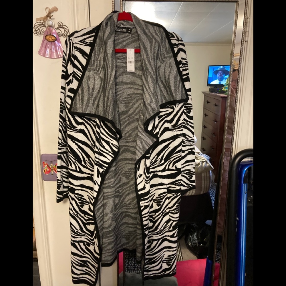 Zebra coat cardigan